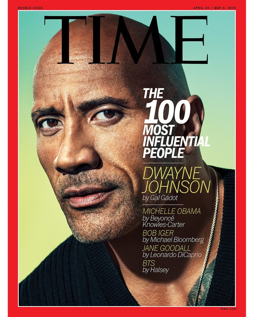 DWAYNE JOHNSON TIME 100 MOST INFLUENTIAL PEOPLE & THE MOST FOLLOWED